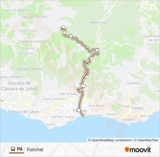 PA Bus Line Map