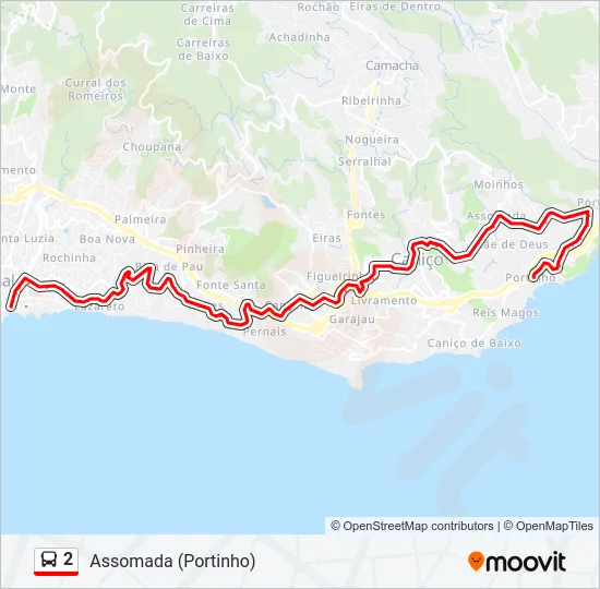 2 Bus Line Map