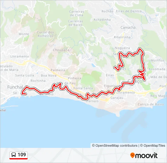109 Bus Line Map