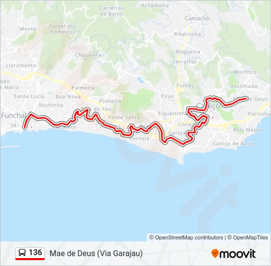 136 Bus Line Map