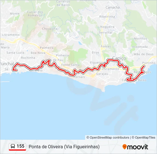 155 Bus Line Map