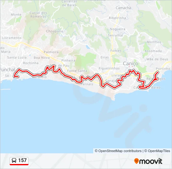 157 Bus Line Map