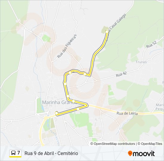 7 Bus Line Map