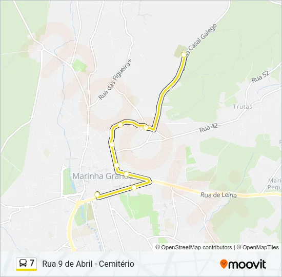 7 Bus Line Map