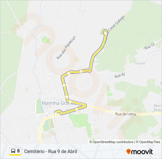 8 Bus Line Map