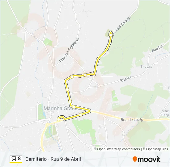 8 Bus Line Map