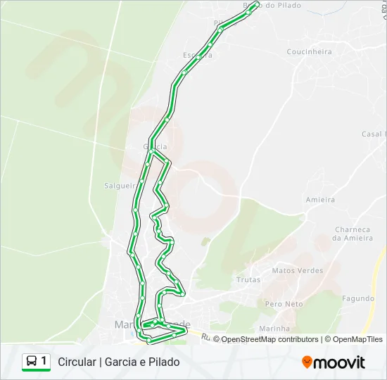 1 Bus Line Map