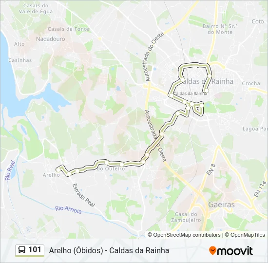 101 Bus Line Map