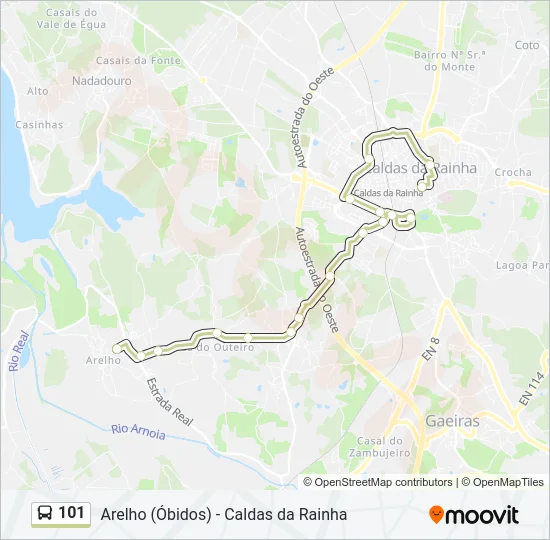 101 Bus Line Map