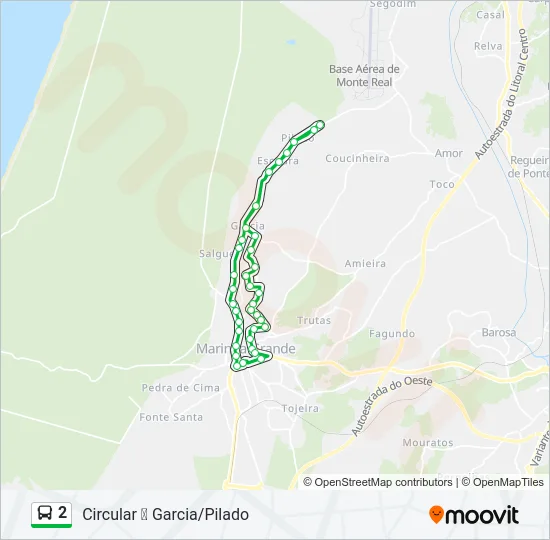 2 Bus Line Map