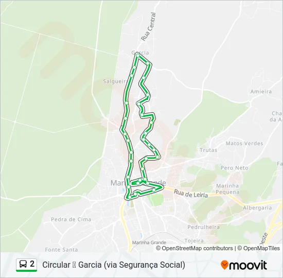 2 Bus Line Map