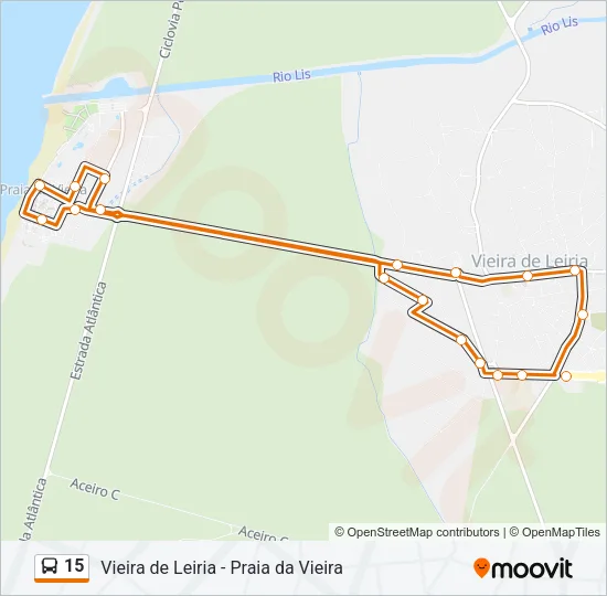 15 Bus Line Map