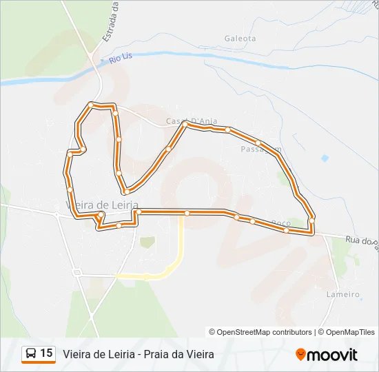 15 Bus Line Map