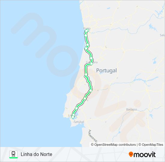 Mapa da linha do  L. NORTE.