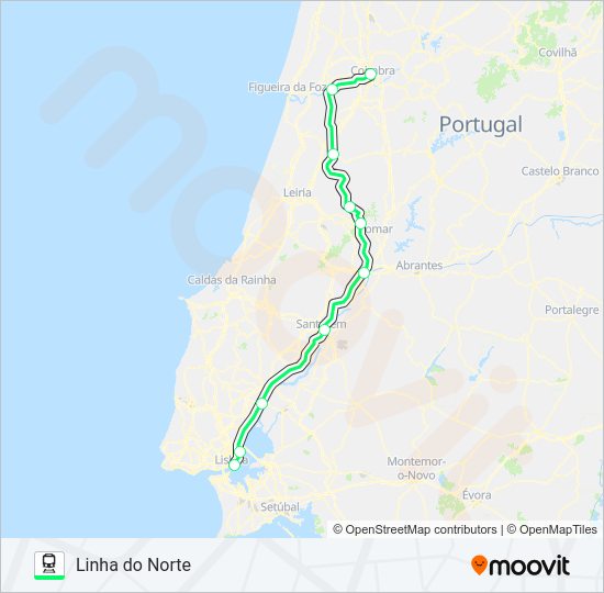 Mapa da linha do  L. NORTE.