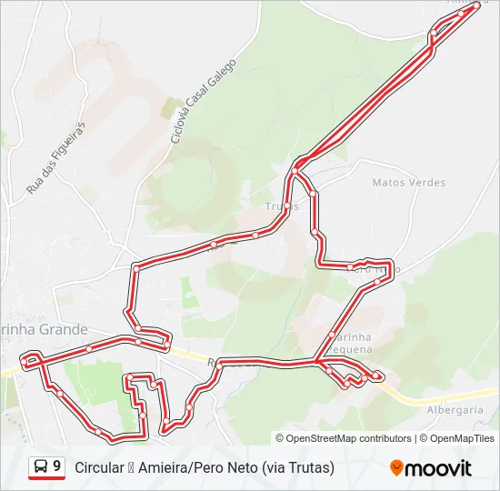 9 Bus Line Map