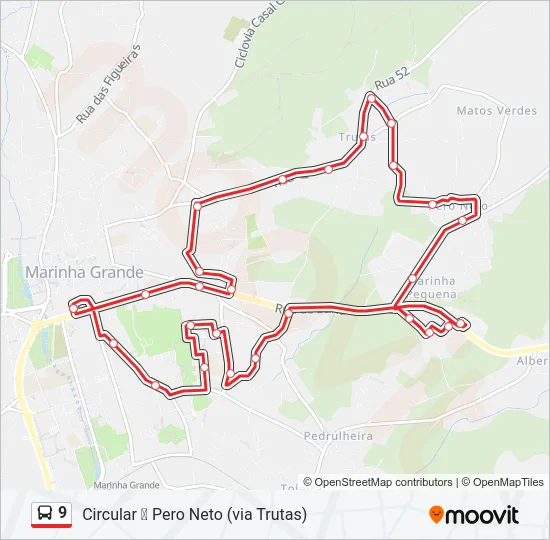 9 Bus Line Map