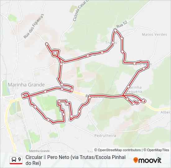 9 Bus Line Map