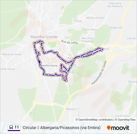 11 Bus Line Map