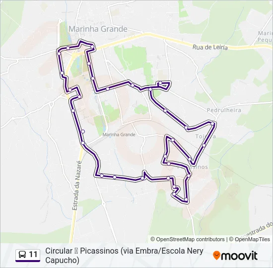 11 Bus Line Map