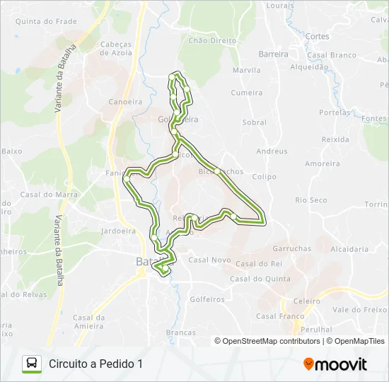 CIRCUITO 1 Bus Line Map