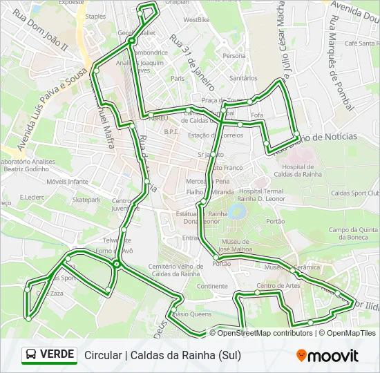 VERDE Bus Line Map