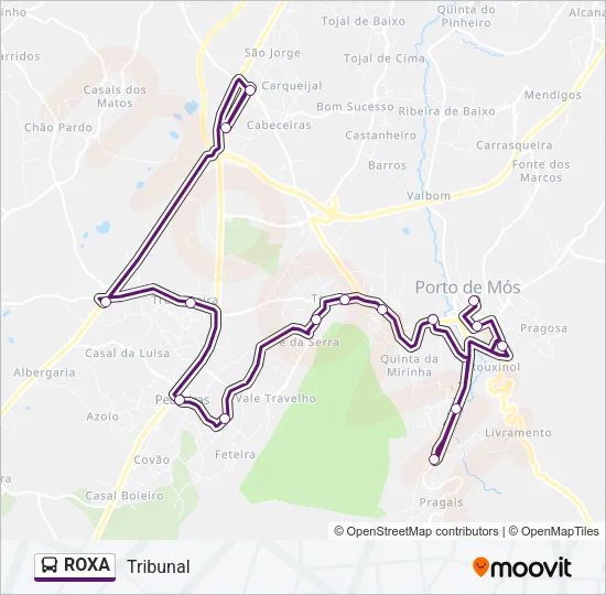 ROXA Bus Line Map