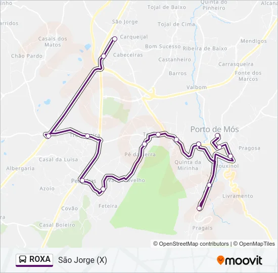 ROXA Bus Line Map