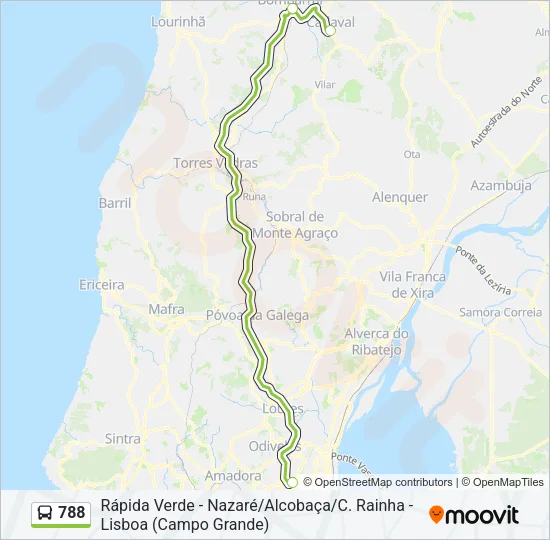788 Bus Line Map