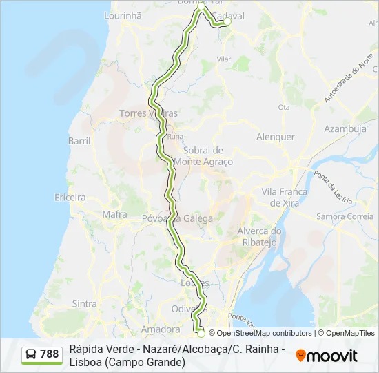 788 Bus Line Map