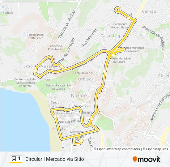 1 Bus Line Map