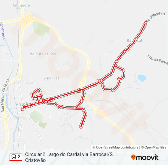 2 Bus Line Map