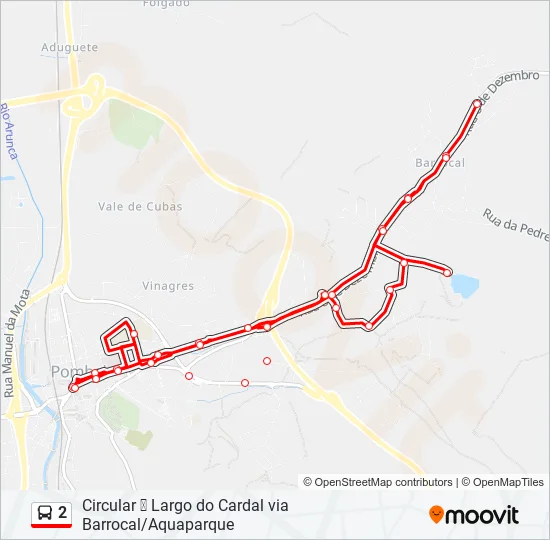 2 Bus Line Map