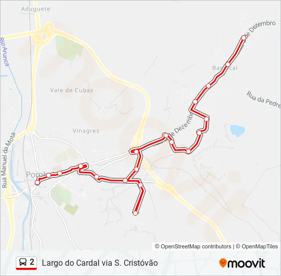 2 Bus Line Map