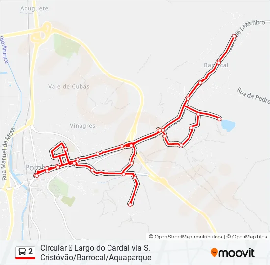 2 Bus Line Map