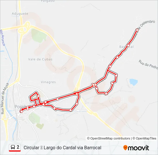 2 Bus Line Map