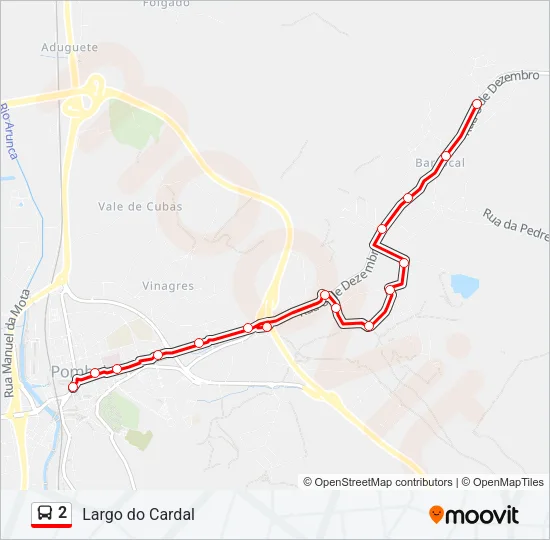 2 Bus Line Map