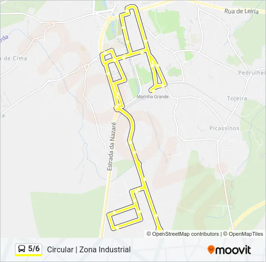 5/6 Bus Line Map