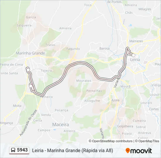 5943 Bus Line Map