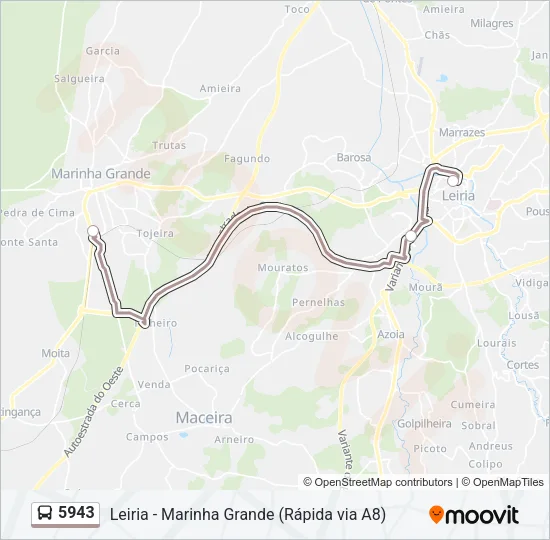 5943 Bus Line Map