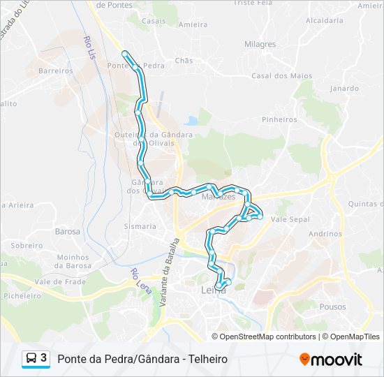 3 Bus Line Map