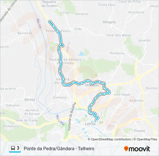 3 Bus Line Map