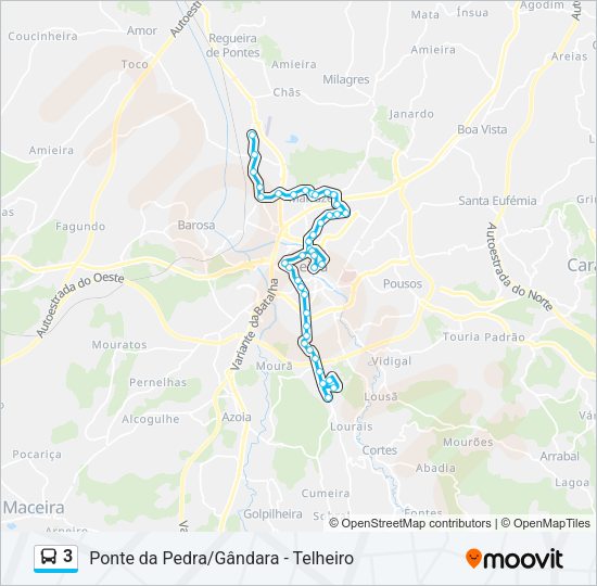 3 Bus Line Map