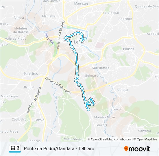 3 Bus Line Map