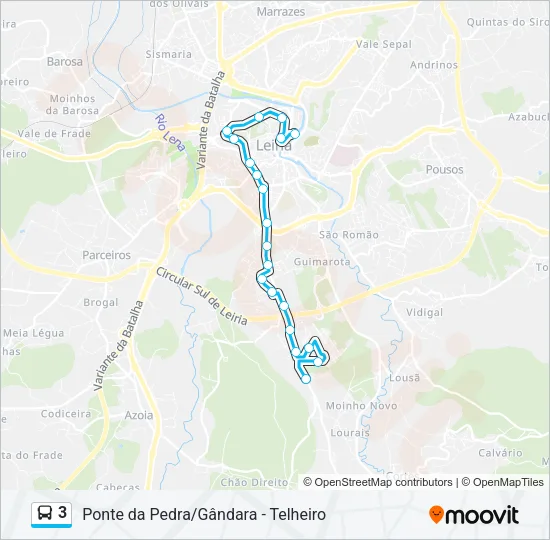 3 Bus Line Map