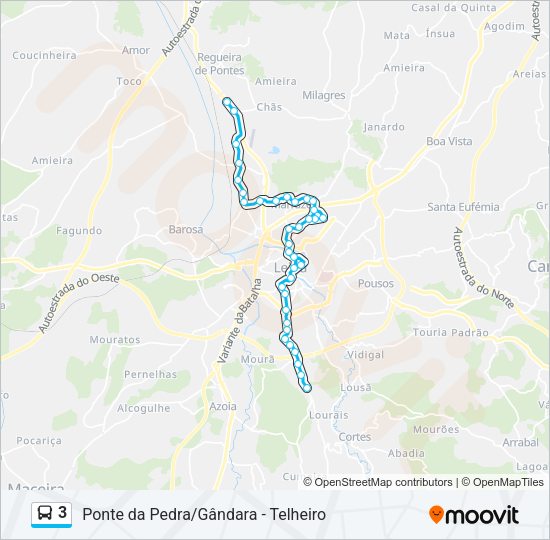 3 Bus Line Map