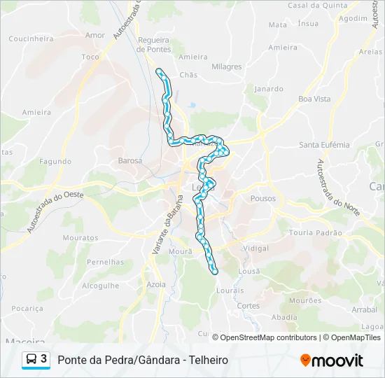 3 Bus Line Map