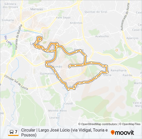 7 Bus Line Map