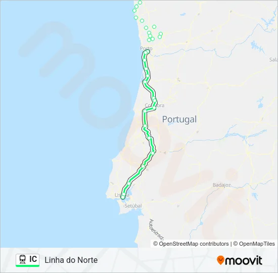 IC Train Line Map