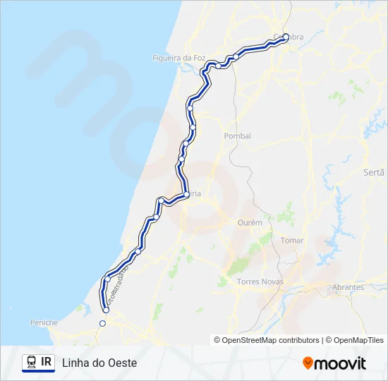 IR Train Line Map